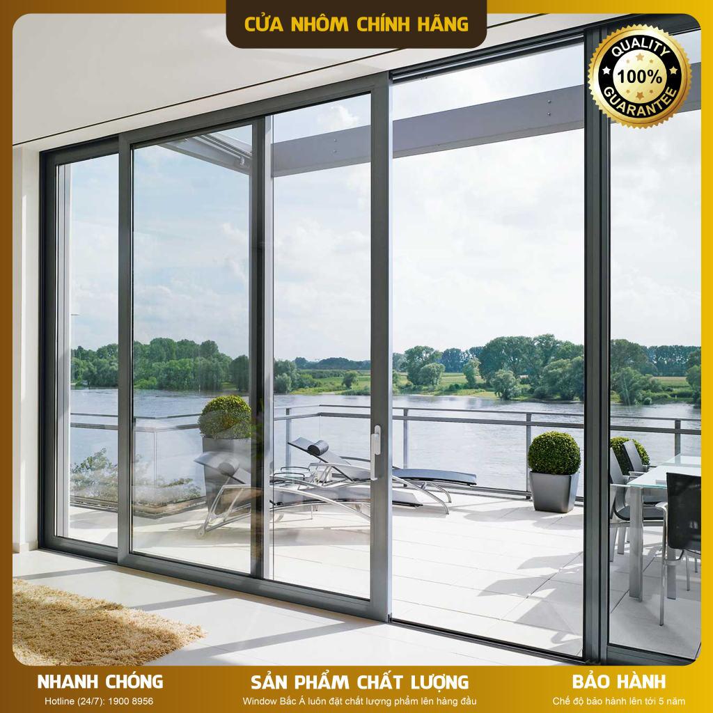 Cửa đi 3 cánh mở trượt Xingfa