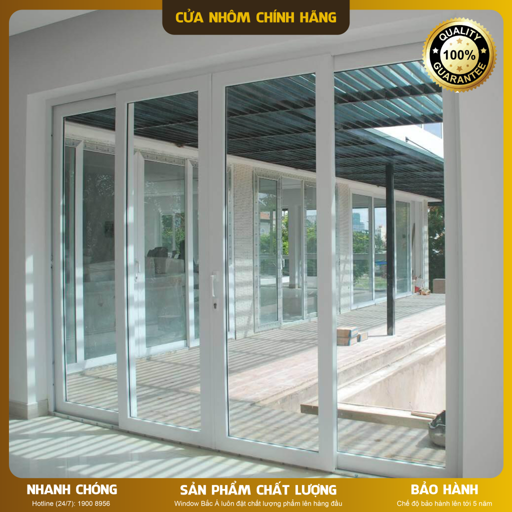 Cửa đi 4 cánh mở trượt Xingfa