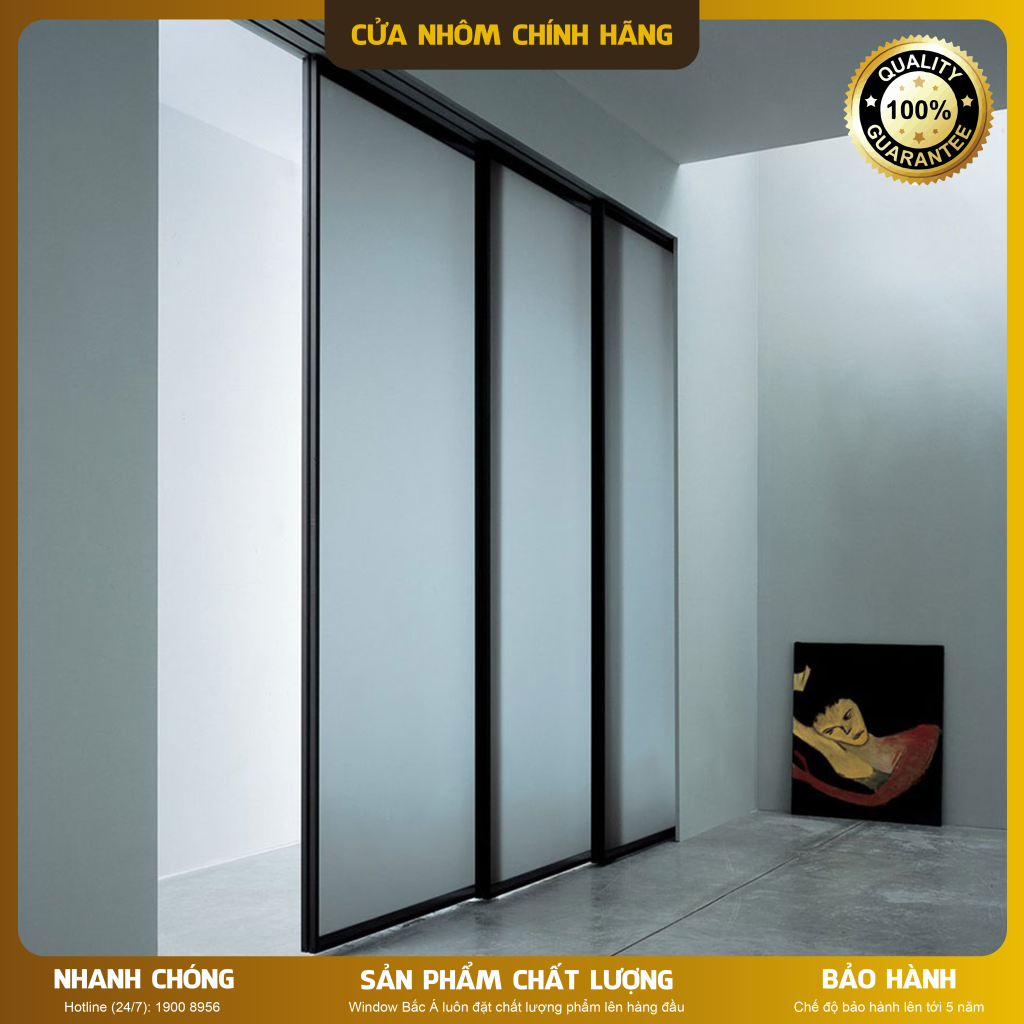 Cửa đi mở trượt 3 cánh 3 ray Xingfa