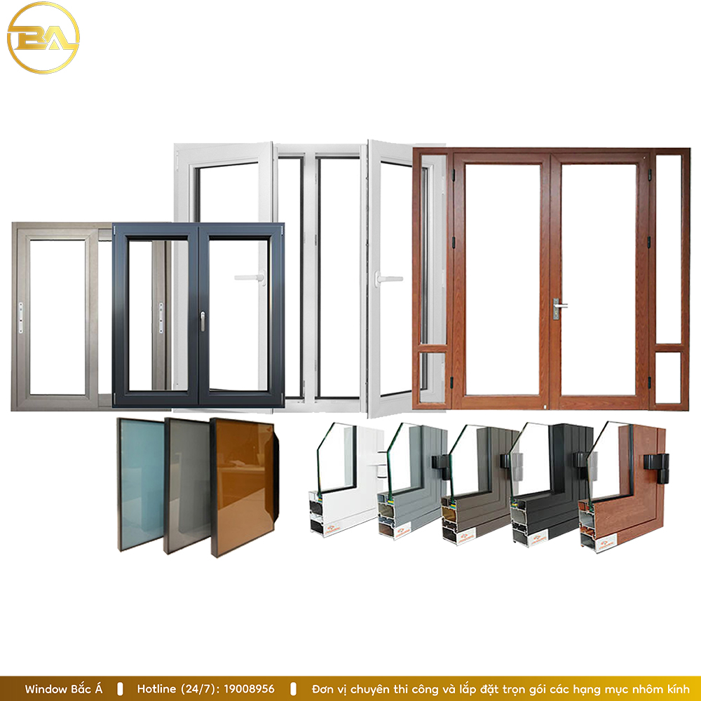 Cửa nhôm kính Window Bắc Á Cửa nhôm kính Window Bắc Á