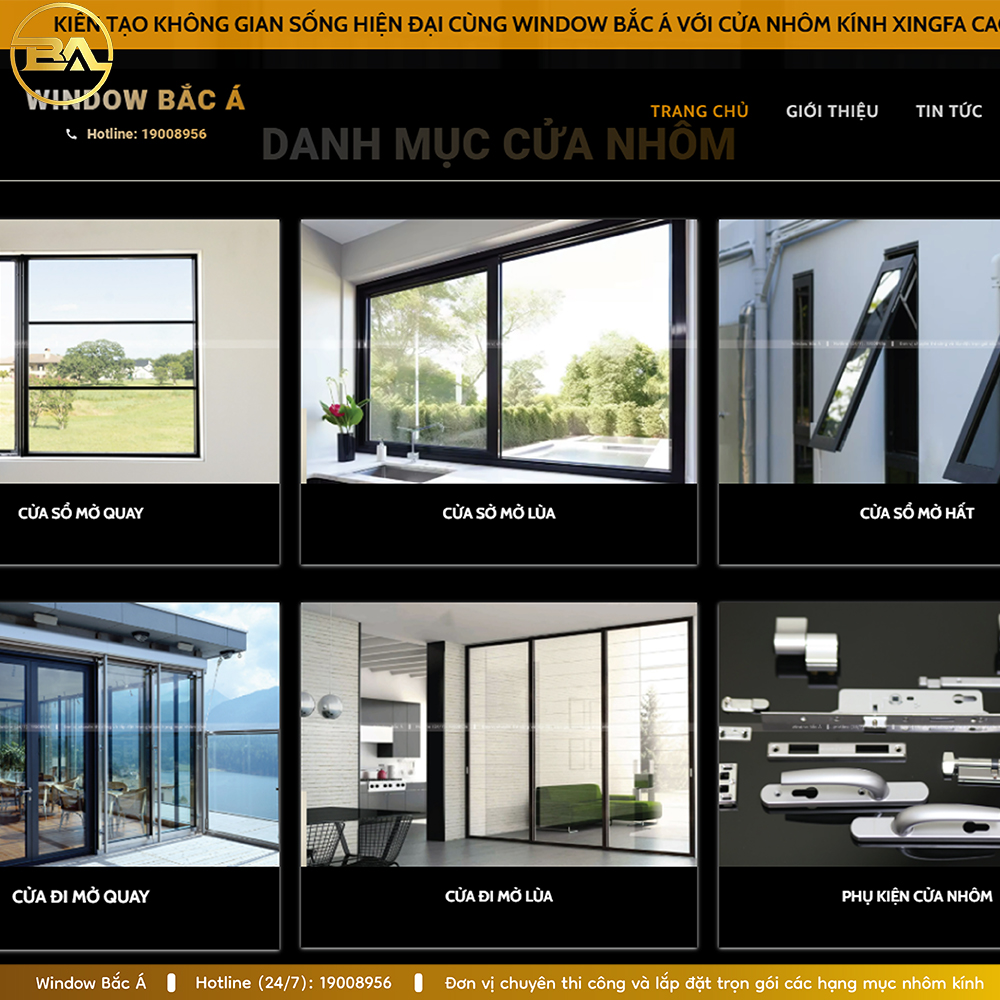Các loại cửa nhôm kính Các loại cửa nhôm kính