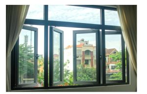 cửa nhôm xingfa màu đen